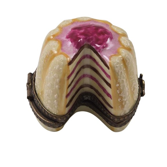 Rasberry Layered Angel Cake Limoges Box Limoges Box Porcelain Figurine