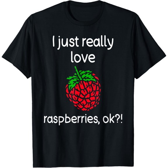 Raspberry Lover Shirt I Love Raspberries Fruit Raspberry Fan T-ShirtPure cotton short-sleeved shirts for both men and women