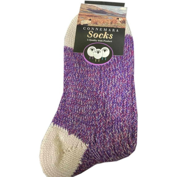 Raspberry Merino Wool Blend Connemara Sock For Men Made By Grange Craft