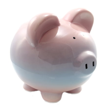 Raspberry Ombre Bank - One Bank 7.75 Inch, Ceramic - Piggy Bank Save Money 3707RS