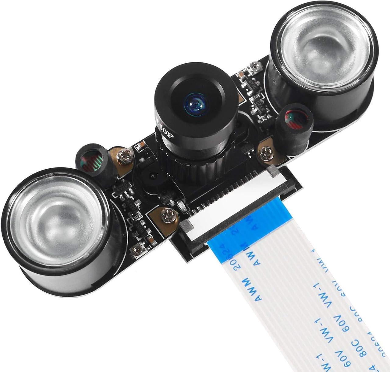 for Raspberry Pi 4 Camera Day & Night Vision Camera Adjustable-Focus ...