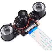 Raspberry Pi 4 Camera Module Automatic IR-Cut Sensor Day/Night Vision Video Webcam HD 5MP 1080P OV5647 Adjustable Focus with IR Sensor LED Light for Raspberry Pi 3 B+ 4B 2 Model B/B+ / A/A+