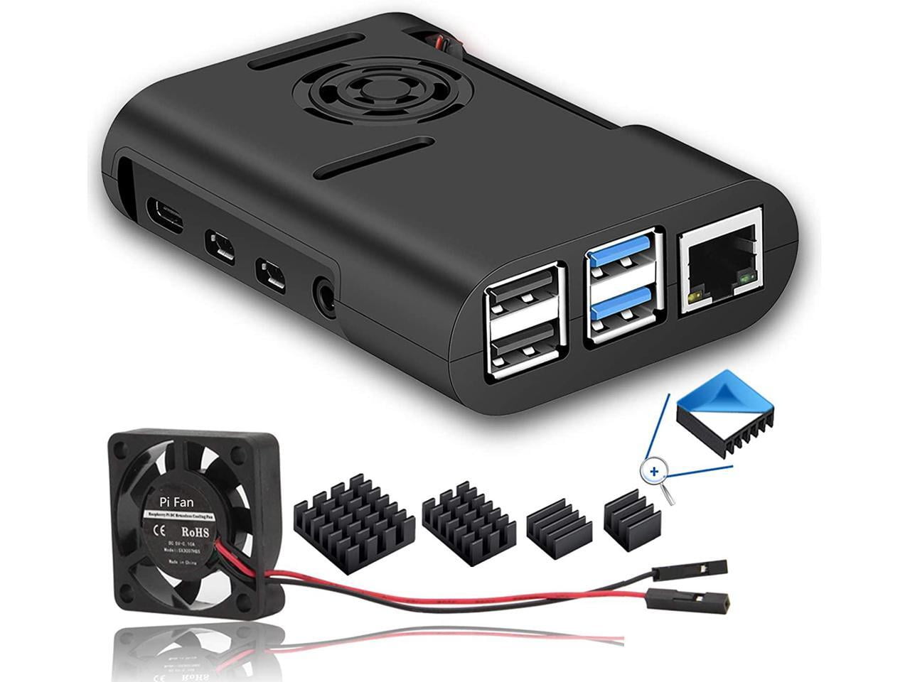 Raspberry Pi 4 Case, MazerPi Raspberry Pi Case with Cooling Fan ...