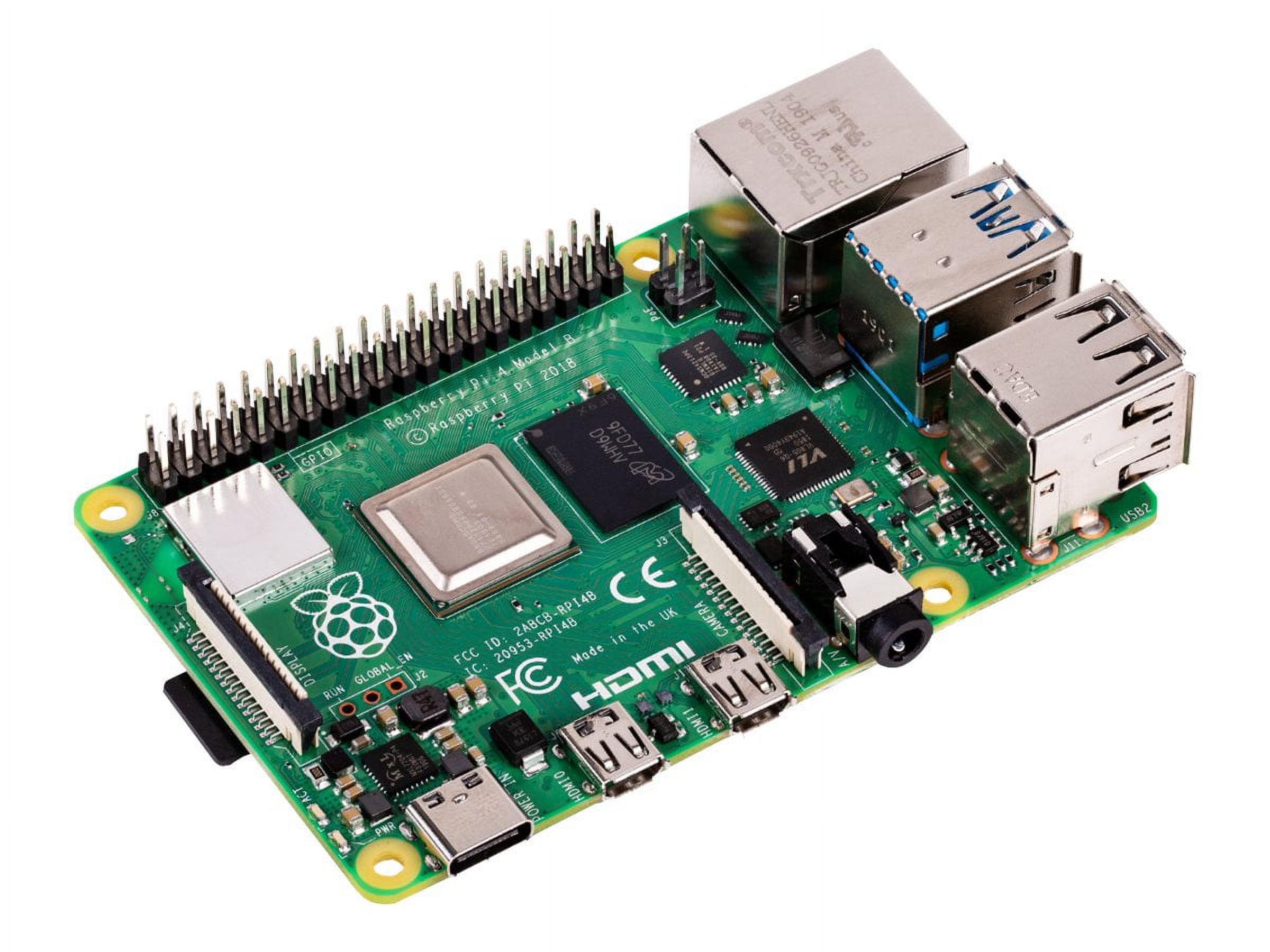 Raspberry Pi 4 Model B - Single-board computer - Broadcom BCM2711 / 1.5 GHz - RAM 4 GB - 802.11a/b/g/n/ac, Bluetooth 5.0 - image 1 of 3
