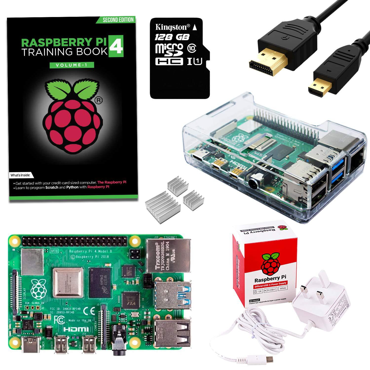Raspberry Pi 4 Starter Kit with Training Book - Walmart.com