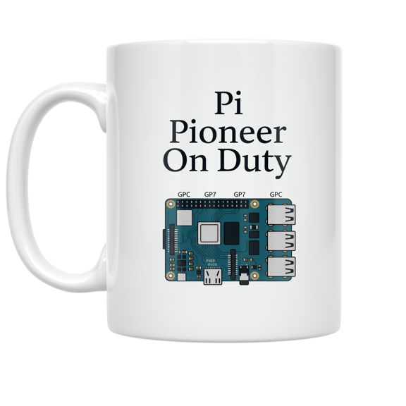 Raspberry Pi Identity Design - Tech Enthusiast - 11 oz Ceramic Coffee Mug