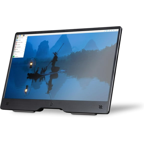 Raspberry Pi Monitor 15.6 Full HD Desktop Display, Versatile and Compact (BlacK) SC1228