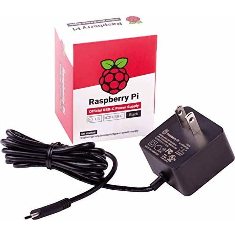 UpBright, Raspberry Pi 4 Model B Official PSU, SC0218, Black