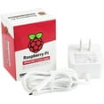 thumbnail image 1 of Raspberry Pi 4 Model B Official PSU, USB-C, 5.1V, 3A, US Plug, White, 1 of 3