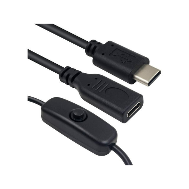 Raspberry Pi Power Switch,USB C Male to Female Inline On/Off Switch ...