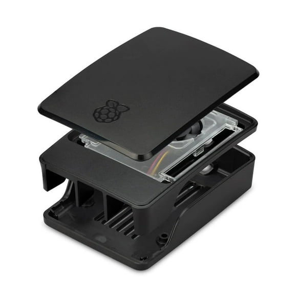 Raspberry Pi SC1160 Active Cooling PWM Fan Protection, Inbuilt fan case, Black-Grey