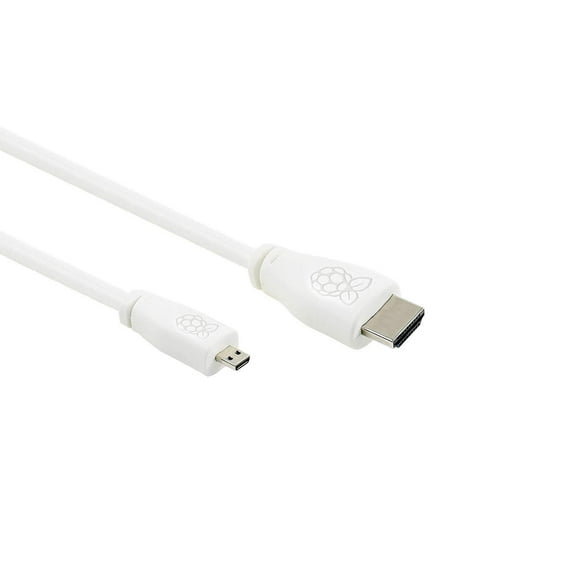Raspberry Pi T7689AX Micro HDMI to HDMI HD Video Cable Applicable Computer Support Transmission 1M White