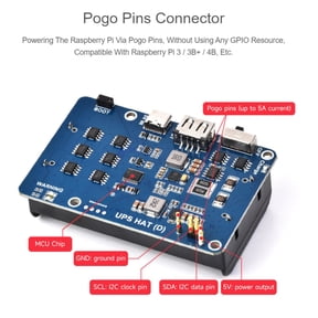 Raspberry Pi UPS HAT (D) Kit - 5V Uninterruptible Power Module