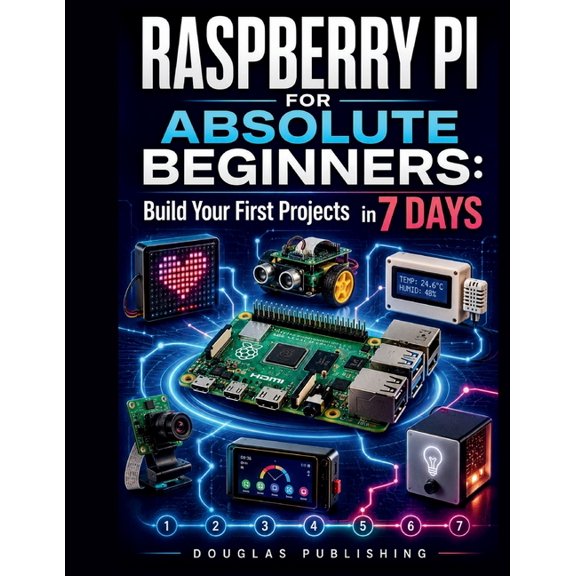 Raspberry Pi for Absolute Beginners: BUILD YOUR FIRST PROJECTS IN 7 DAYS: A Step-by-Step Guide to Python, GPIO, Electron, (Paperback)