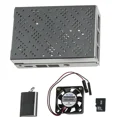 thumbnail image 1 of Raspberry Pi4 Metal Case With Integrated Fan & 32Gb Microsd & Card Reader, 1 of 5