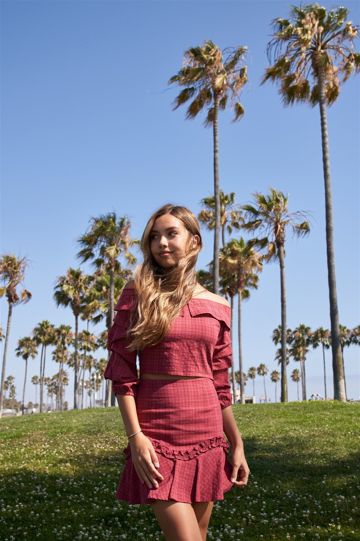 frill skirt with crop top