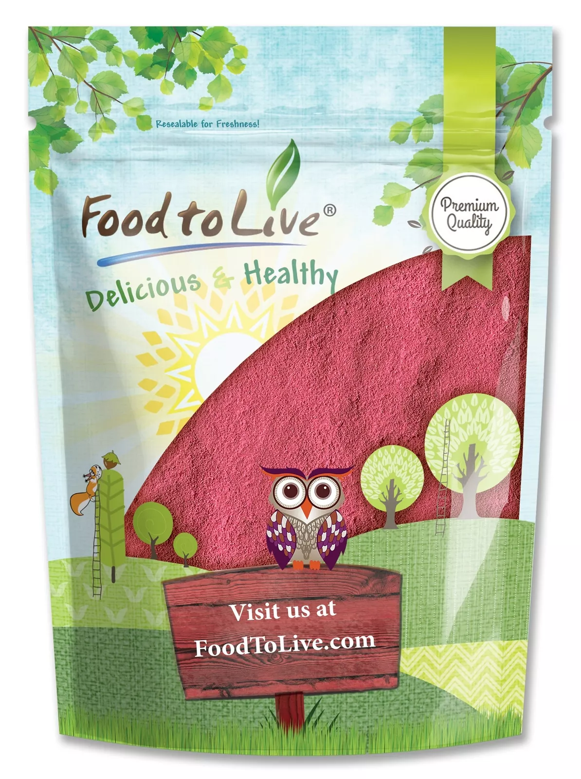 Raspberry Juice Powder, 1 Pound – Antioxidant-Rich, Spray-Dried, No Sugar Added, Contains Maltodextrin, Vegan, Kosher, Bulk