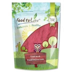 Raspberry Juice Powder, 1 Pound Antioxidant-Rich, Spray-Dried, No Sugar Added, Contains Maltodextrin, Vegan, Kosher, Bulk