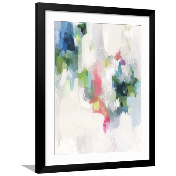 Art.com Raspberry & Teal II Art Print by Victoria Borges, Black Frame Wall Art, 32" x 40"