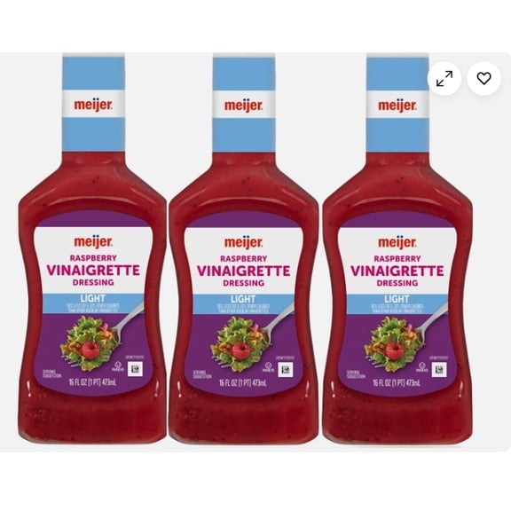 Raspberry Vinaigrette Light 3 Bottles 16 oz