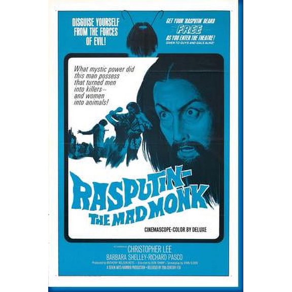 Rasputin The Mad Monk Movie Poster Reprint 27inx40in for any room 27x40 Square Adults Poster Time