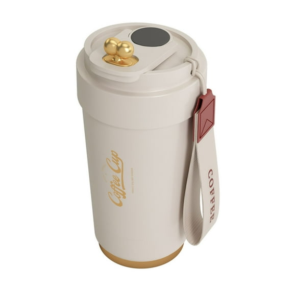 Rassunne 15oz Stainless Steel Leak-Proof Travel Mug, White, 1 Count