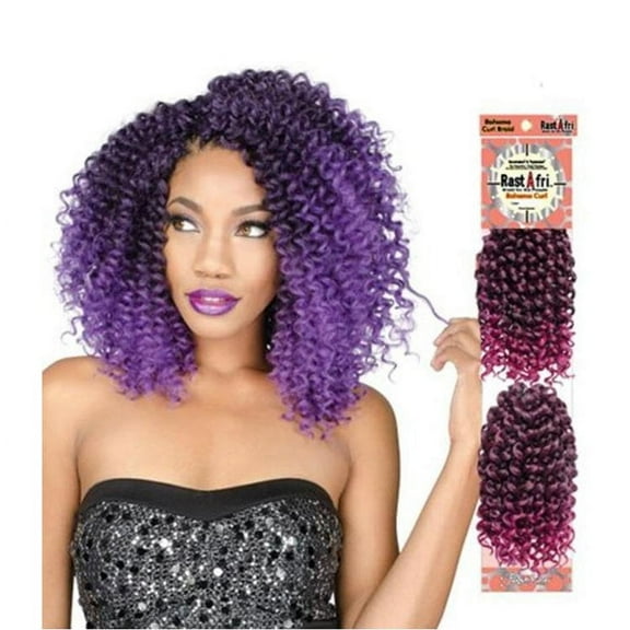 RastAfri Bahama Curl Crochet Braid, Single Pack, Color HM1B/33