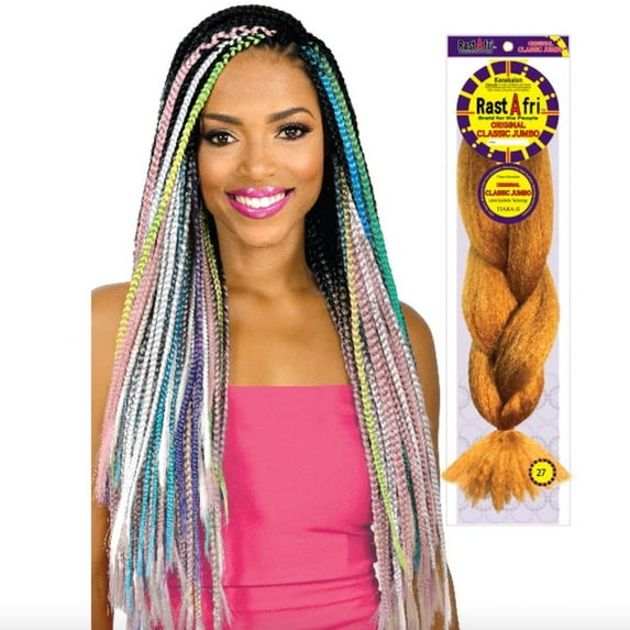 RastAfri Classic Jumbo Braiding Hair 2 PACK, 27
