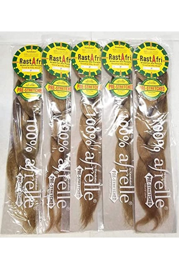 Pre-Stretched Silky Braiding Hair (5 Single Packs, #27)