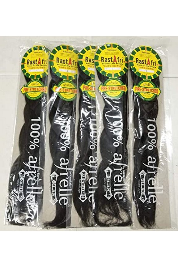 Pre-Stretched Silky Braiding Hair (5 Single Packs, #2)