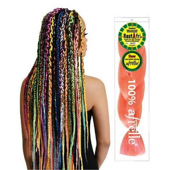RastAfri Silky Braiding Hair 3 Packs, Color 1