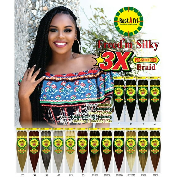 RastAfri Silky Pre-Stretched 3X, COLOR BT27/613