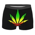 thumbnail image 1 of Rasta Flag Boxer for Men Underwear Weed Underpants Male Panties Pouch Short Pants, 1 of 6
