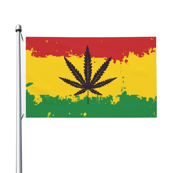 Rasta Flag Psychedelic Hippie Flag 3X5 Ft Garden Yard House Flags Banner Sign Outdoor Indoor Party Home Garden Decoration