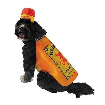 Rasta Imposta Adult Fireball Bottle Dog Costume - Size XX Large/XXX Large - Orange