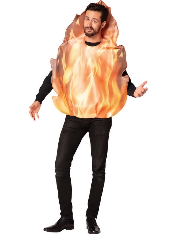 Adult Flaming Fire Costume - One Size Fits Most