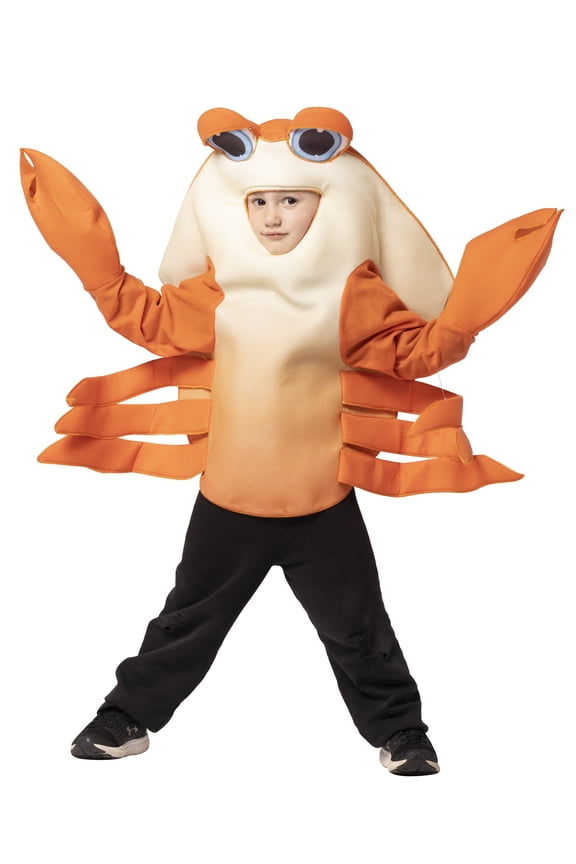 Bay Crab Shellfish Kids Halloween Party Costume, Orange, Child Size 3-6, R7788-36