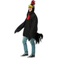 thumbnail image 1 of Rasta Imposta Big Black Rooster Farm Animal Men's Halloween Fancy-Dress Costume for Adult, with Hood One Size, 1 of 2
