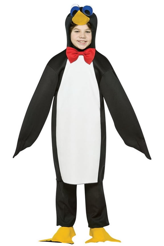 Black and White Penguin Lightweight Child Halloween Costume, One Size, (7-10), Unisex