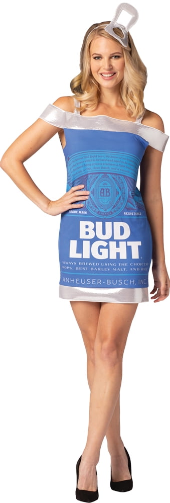 Anheuser-Busch Bud Light Beer Can Women's Halloween Fancy-Dress Costume for Adult, One Size - Walmart.com