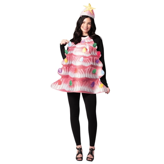 Rasta Imposta Ceramic Pink Christmas Tree Halloween Costume, Men and Women's, Pink, Adult One Size