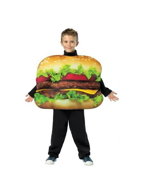 Rasta Imposta Cheeseburger Halloween Fancy-Dress Costume for Child, Little Boys One Size