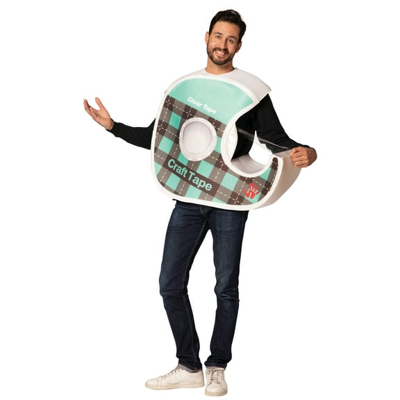 Rasta Imposta Clear Tape Dispenser Halloween Back To School Costume, Adult One Size, Sku 1505