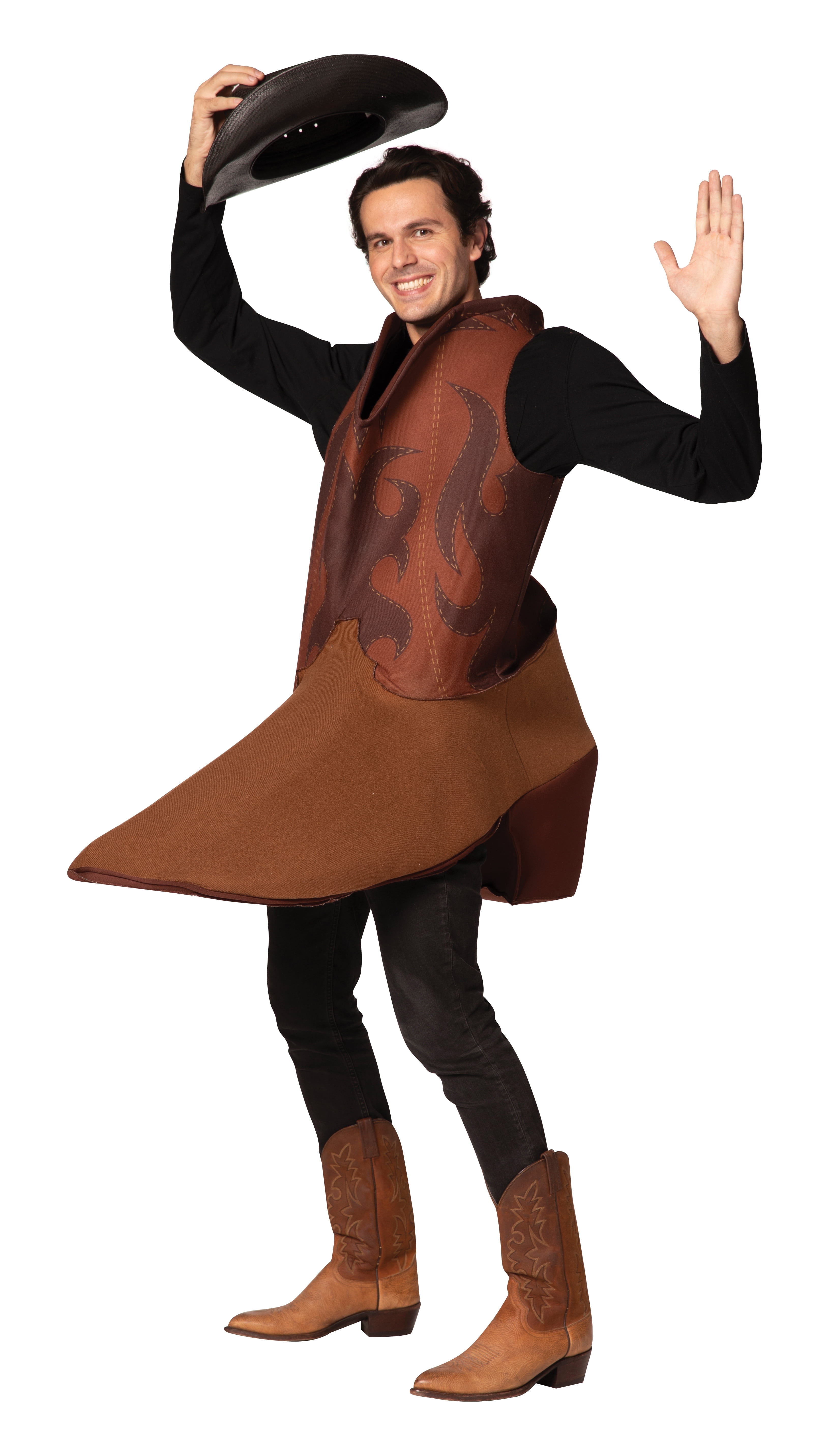 Rasta Imposta Cowboy Boot Halloween Party Costume, Brown, Adult One Size, Unisex, 1503