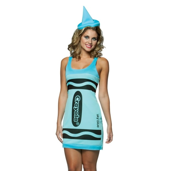 Rasta Imposta Crayon Costume for Women with Tank Dress & Hat for Adults, One Size 4-10