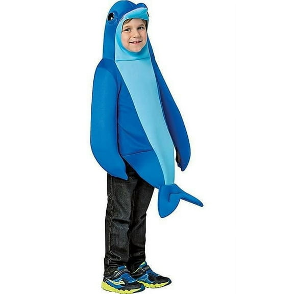 Rasta Imposta Dolphin Fancy-Dress Costume for Children with Flippers for 3T-4T