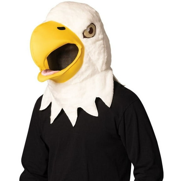 Rasta Imposta Eagle Mascot Head Halloween Costume, Men and Women, White and Yellow, One Size, R1237-OS