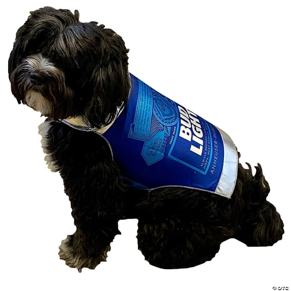 Rasta Imposta Adult Bud Light Can Dog Costume - Size Medium/Large - Blue