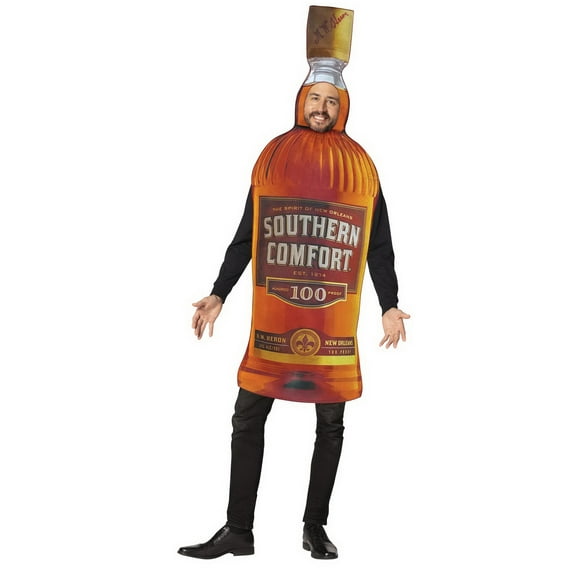 Rasta Imposta Adult Southern Comfort Bottle Costume - Size One Size Fits Most - Orange