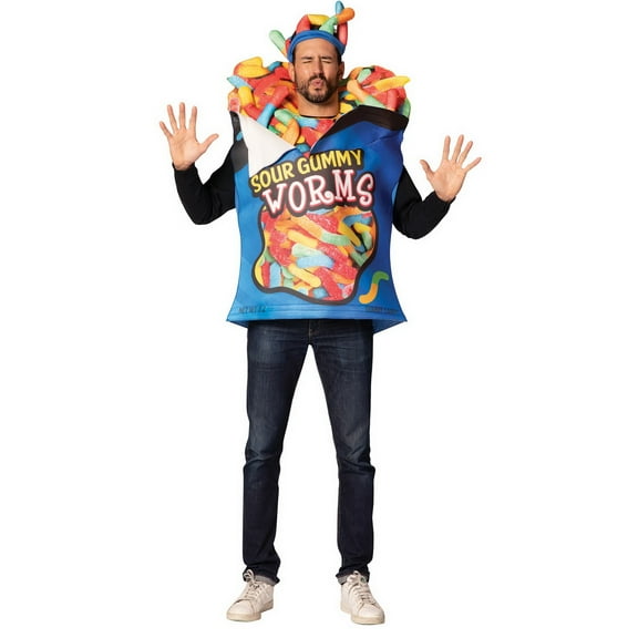 Rasta Imposta Adult Sour Gummy Worms Costume - One Size Fits Most